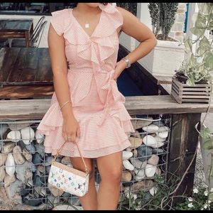 Peach Ruffled Dress